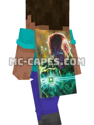 Abin Sur Minecraft cape worn on a player