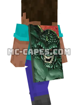 Abomination Minecraft cape worn on a player