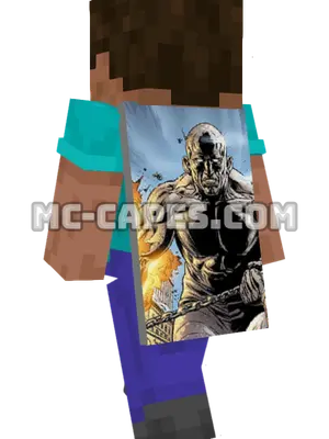 Absorbing Man Minecraft cape worn on a player