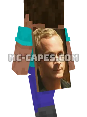 Adam Monroe Minecraft cape worn on a player