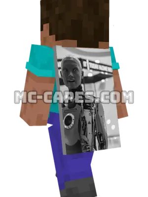 Advanced Robot Minecraft cape worn on a player