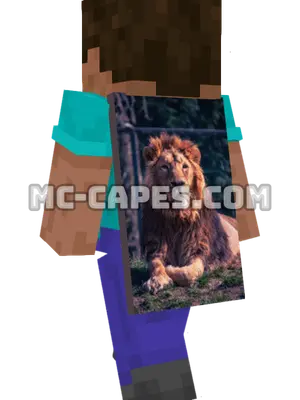 African Lion Minecraft cape worn on a player