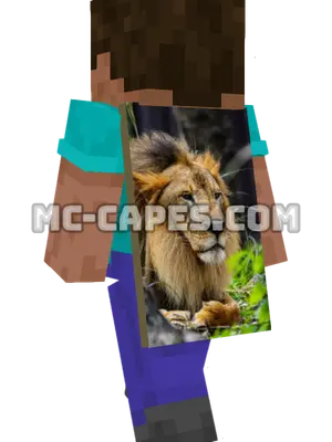 African Lion Minecraft cape worn on a player