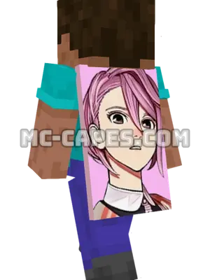 Aira Shiratori Minecraft cape worn on a player