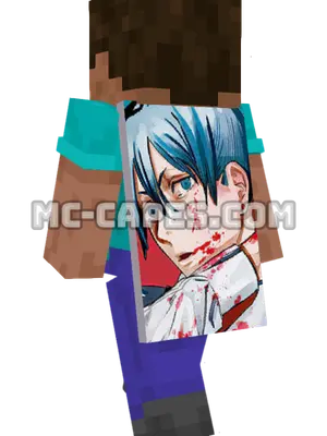 Aki Hayakawa Minecraft cape worn on a player