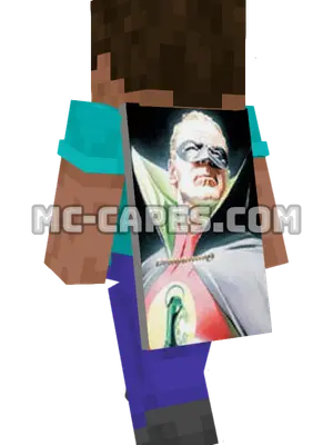 Alan Scott Minecraft cape worn on a player