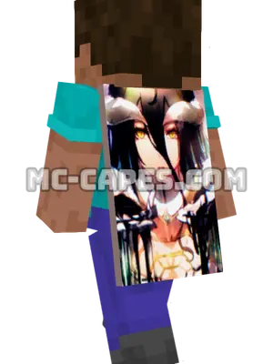 Albedo Minecraft cape worn on a player