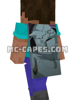 Alphonse Elric Minecraft cape worn on a player