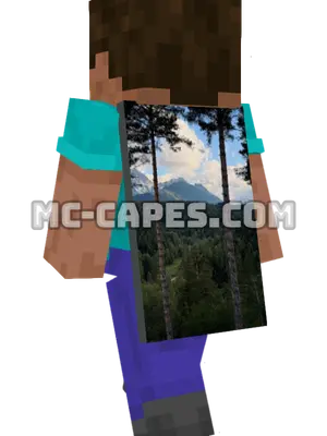 Alpine Forest Minecraft cape worn on a player