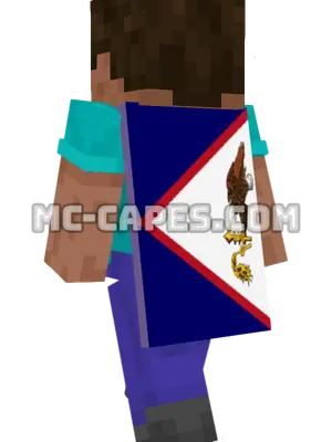 American Samoa Flag Minecraft cape worn on a player
