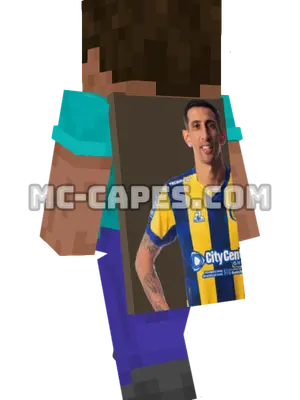 Angel Di Maria Minecraft cape worn on a player
