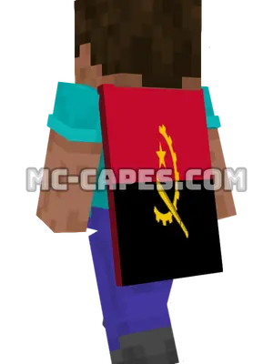 Angola Flag Minecraft cape worn on a player