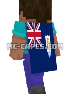 Anguilla Flag Minecraft cape worn on a player