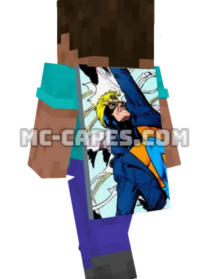 Animal Man Minecraft cape worn on a player