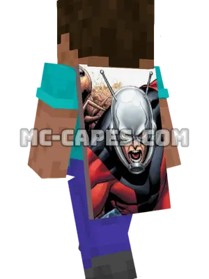Ant-Man Minecraft cape worn on a player