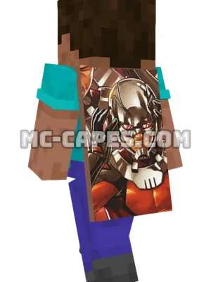 Ant-Man II Minecraft cape worn on a player