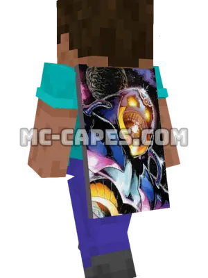 Anti-Monitor Minecraft cape worn on a player