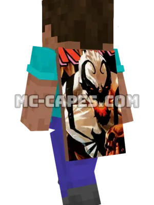 Anti-Venom Minecraft cape worn on a player