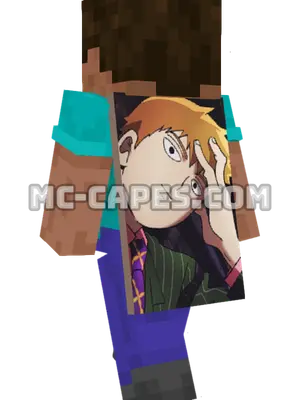 Arataka Reigen Minecraft cape worn on a player