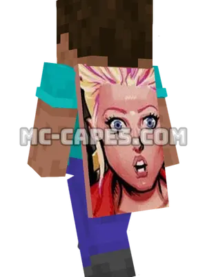 Ariel Minecraft cape worn on a player