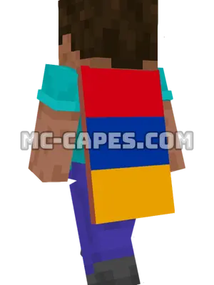 Armenia Flag Minecraft cape worn on a player