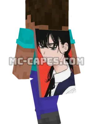 Asa Mitaka Minecraft cape worn on a player