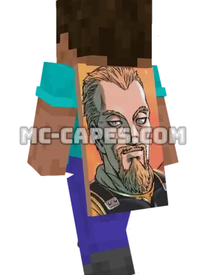 Askeladd Minecraft cape worn on a player