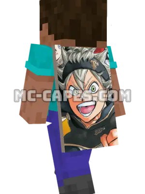 Asta Minecraft cape worn on a player