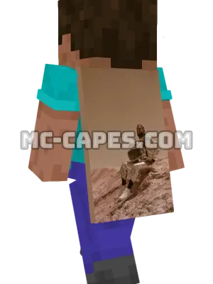 Astronaut on Rocks Minecraft cape worn on a player