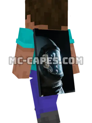 Astronaut Profile Minecraft cape worn on a player