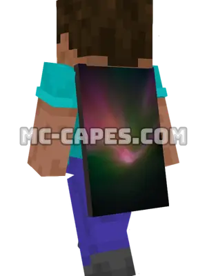 Aurora Sky Minecraft cape worn on a player
