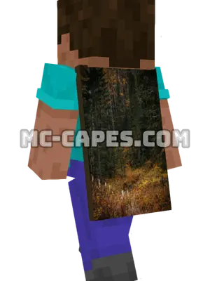 Autumn Foliage Minecraft cape worn on a player