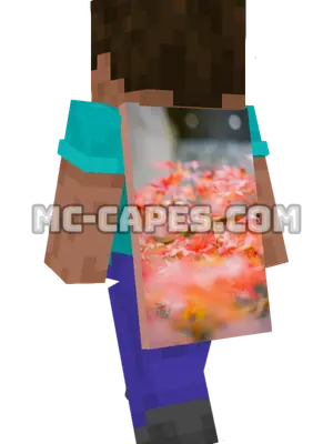 Autumn Maple Leaves Minecraft cape worn on a player