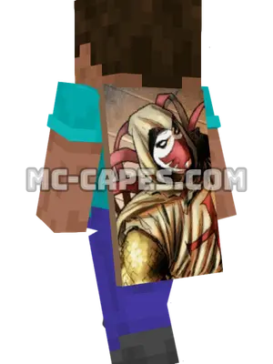 Azrael Minecraft cape worn on a player