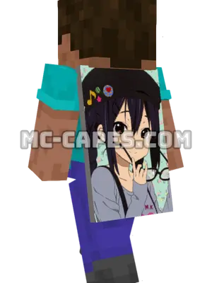 Azusa Nakano Minecraft cape worn on a player