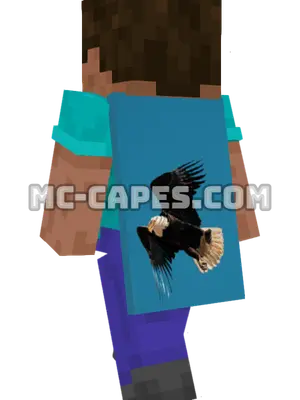 Bald Eagle Minecraft cape worn on a player