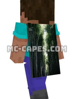 Bamboo Forest Minecraft cape worn on a player