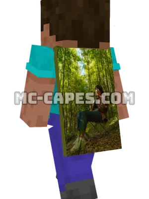 Bamboo Forest Minecraft cape worn on a player