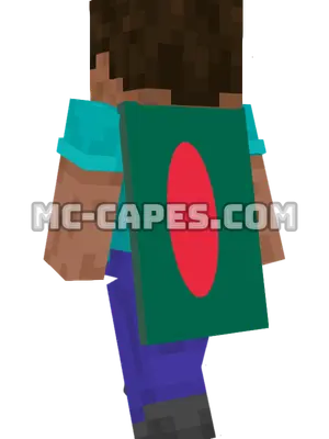 Bangladesh Flag Minecraft cape worn on a player