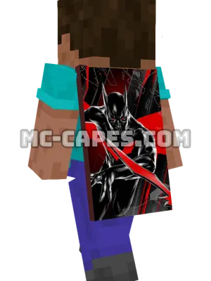 Batman Minecraft cape worn on a player