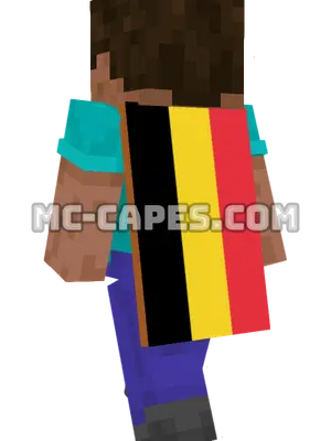 Belgium Flag Minecraft cape worn on a player