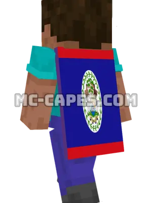 Belize Flag Minecraft cape worn on a player