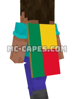Benin Flag Minecraft cape worn on a player