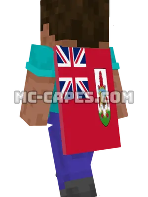 Bermuda Flag Minecraft cape worn on a player
