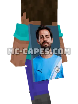 Bernardo Silva Minecraft cape worn on a player