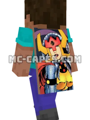 Big Barda Minecraft cape worn on a player