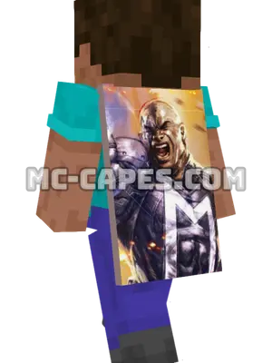 Bishop Minecraft cape worn on a player
