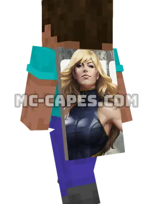 Black Canary Minecraft cape worn on a player