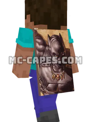 Black Panther Minecraft cape worn on a player