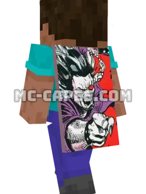 Blackout Minecraft cape worn on a player